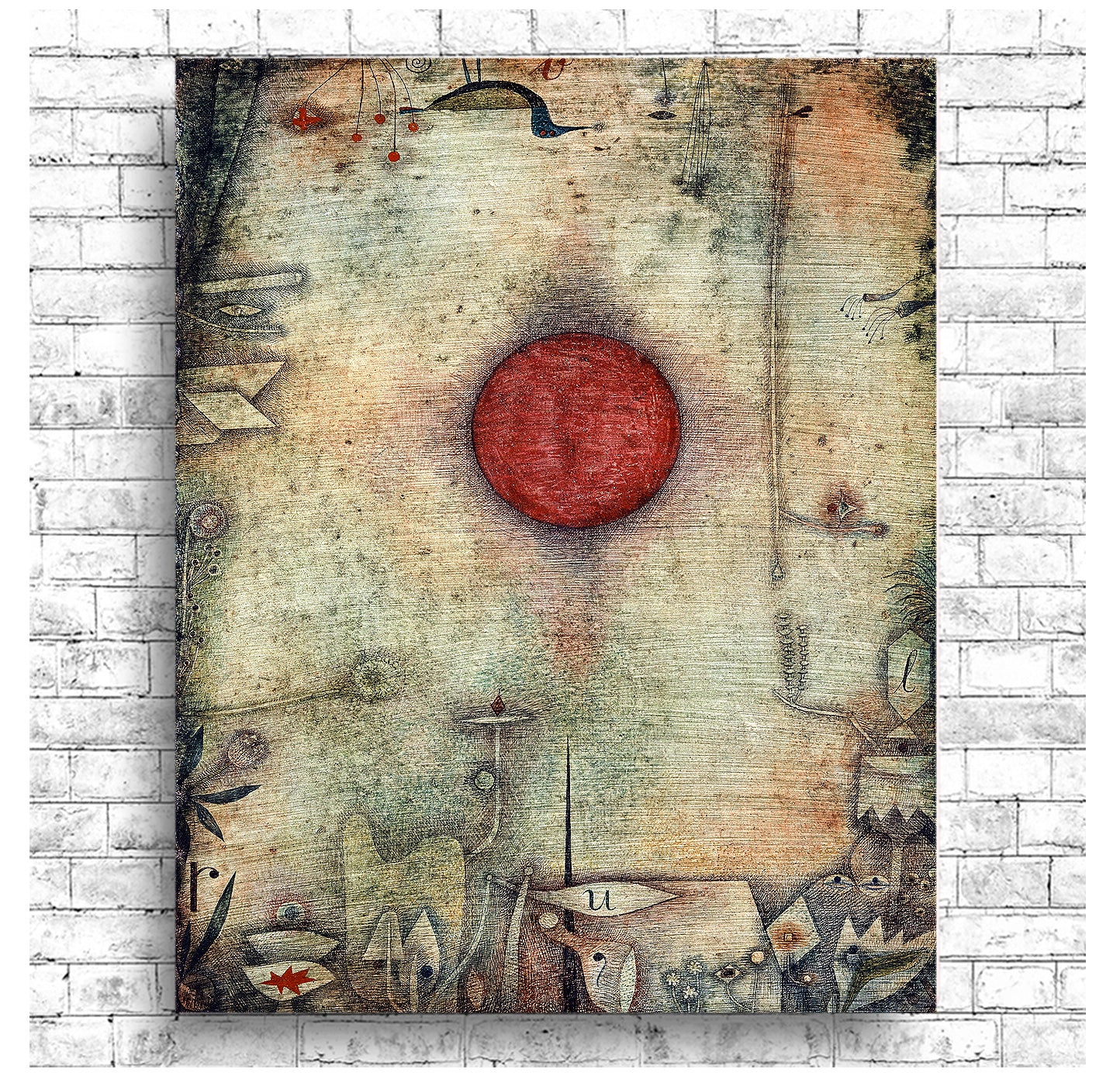 Ad marginem (1930) by Paul Klee - Buy Print Only or Mounted with Choice of Accent Color