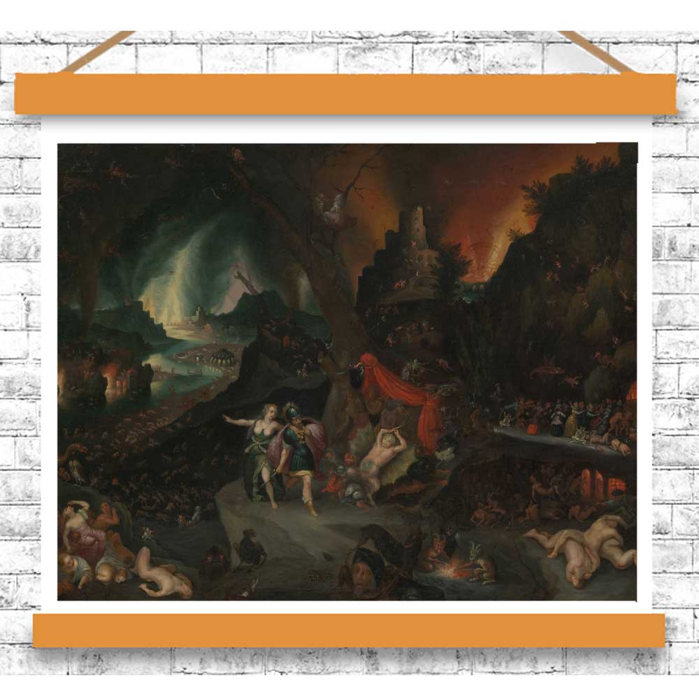 Aeneas and Sibyl in the Underworld by Jan Brueghel the Younger - Buy Print Only or Mounted with Choice of Accent Color