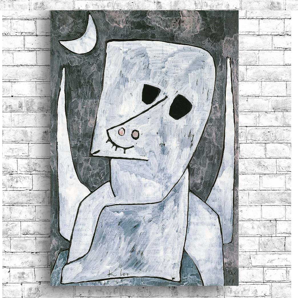 Bildnis eines Asiaten by Paul Klee - Buy Print Only or Mounted with Choice of Accent Color