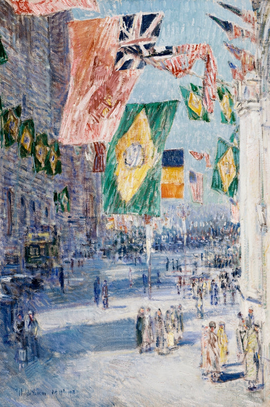 Avenue of the Allies Brazil, Belgium (1918) by Frederick Childe Hassam