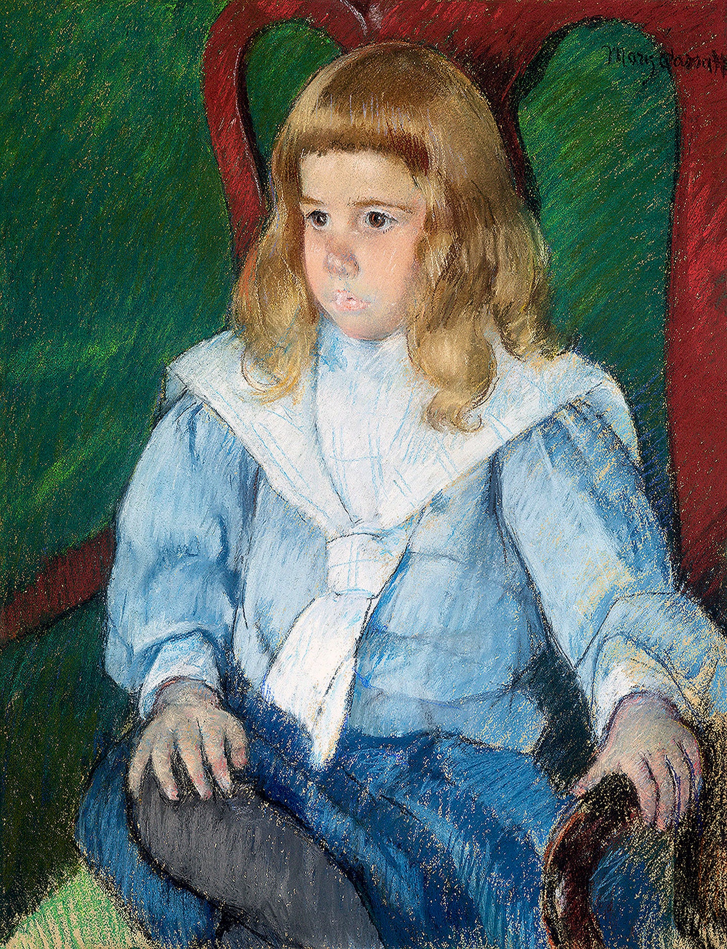 Boy with Golden Curls (1918) by Mary Cassatt - DO