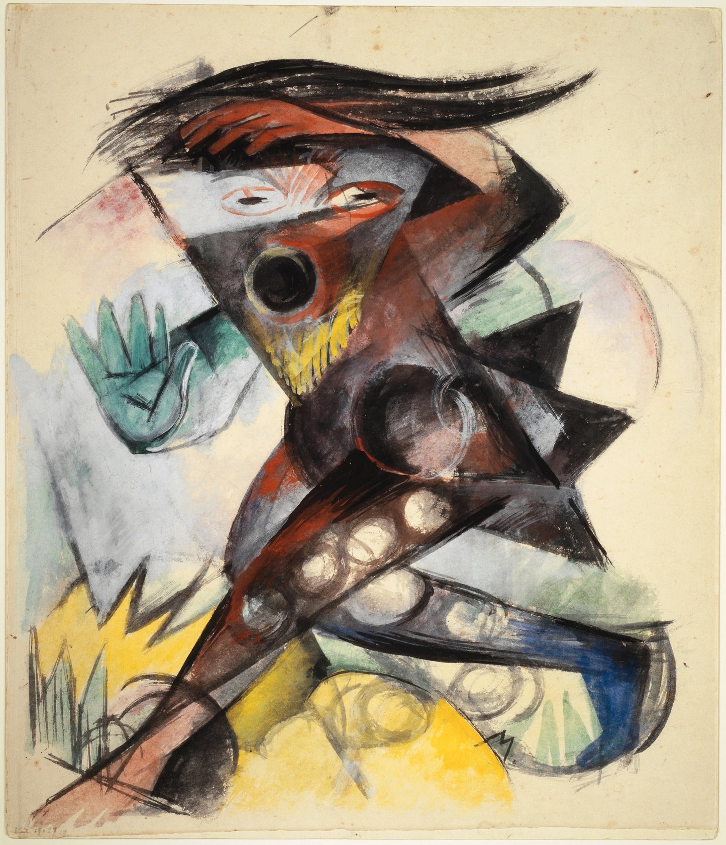 Caliban - "The Tempest" by William Shakespeare (1914) by Franz Marc
