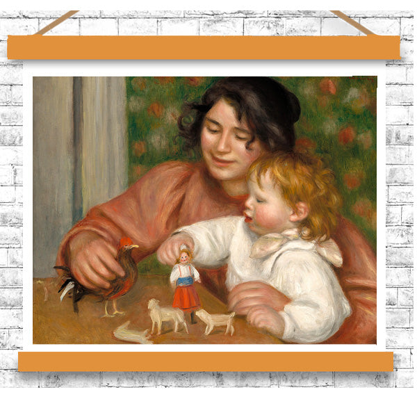 Child with Toys , Gabrielle and the Artist's Son, Jean (1895-1896) by Pierre Renoir - Buy Print Only or Mounted with Choice of Accent Color