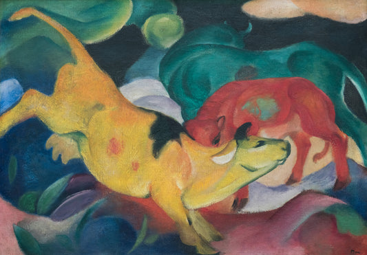 Cows Red Green Yellow by Franz Marc
