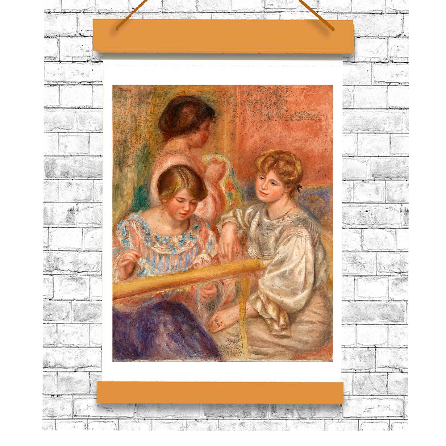 Embroiderers by Pierre Renoir- Buy Print Only or Mounted with Choice of Accent Color