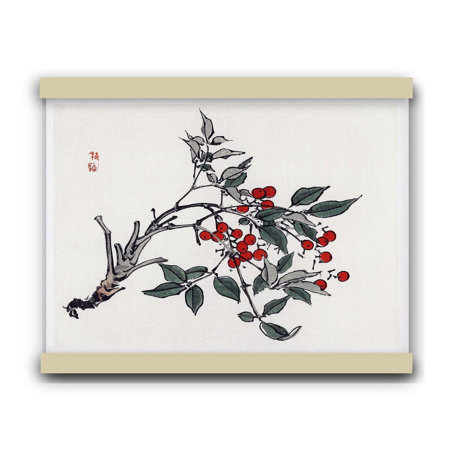 Firethorns by Kōno Bairei (1913) | Hanging Canvas Art | Choice of Board Colors