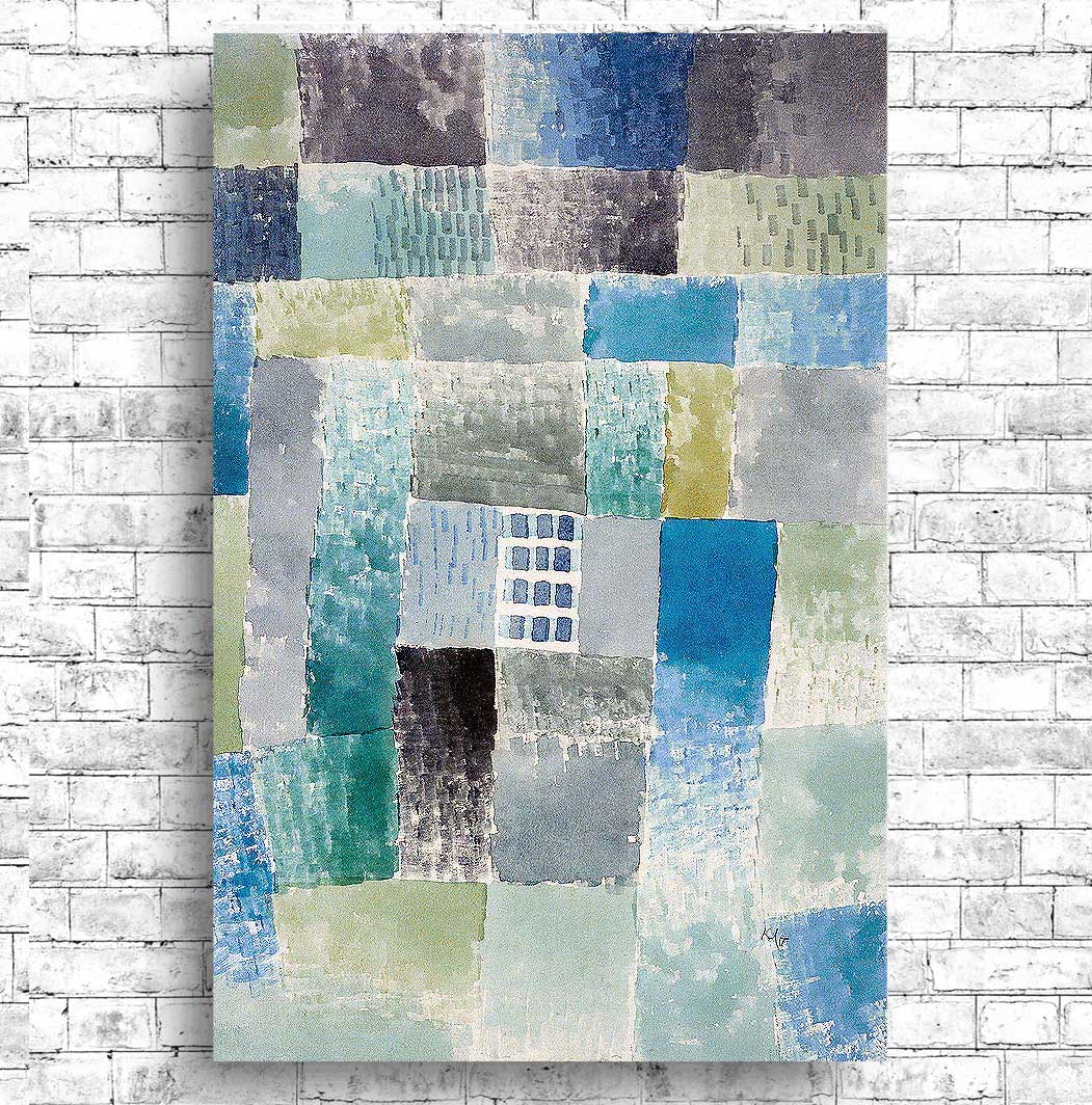 First house in a settlement (1926) by Paul Klee - Buy Print Only or Mounted with Choice of Accent Color