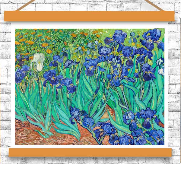 Irises (1889) by Vincent van Gogh - Buy Print Only or Mounted with Choice of Accent Color