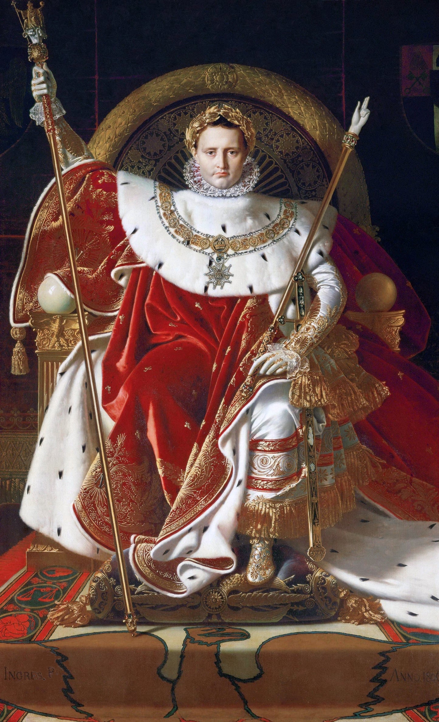 Napoleon I on His Imperial Throne by Jean Ingres