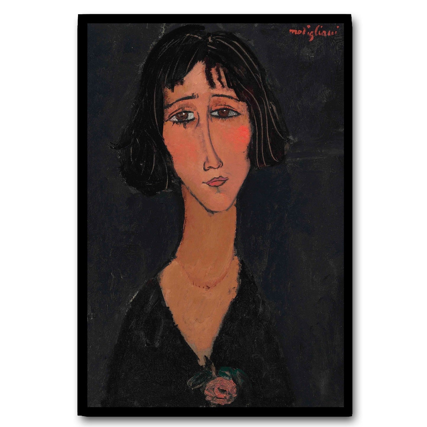 Jeune femme a la rose by Amedeo Modilian