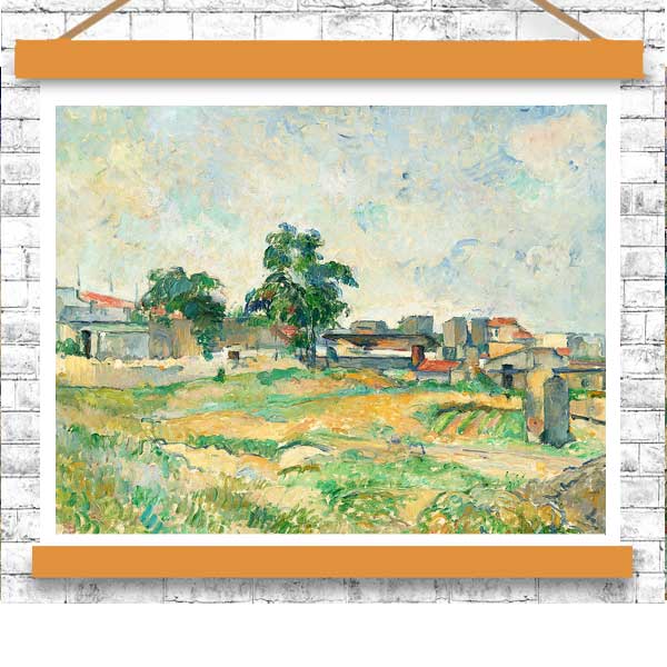 Landscape near Paris (ca. 1876) by Paul Cezanne - Buy Print Only or Mounted with Choice of Accent Color
