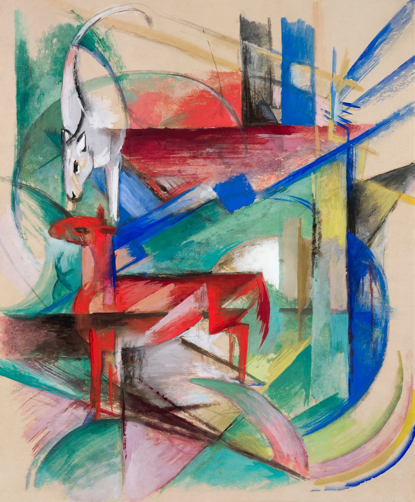 Landscape with Animals (1913) by Franz Marc