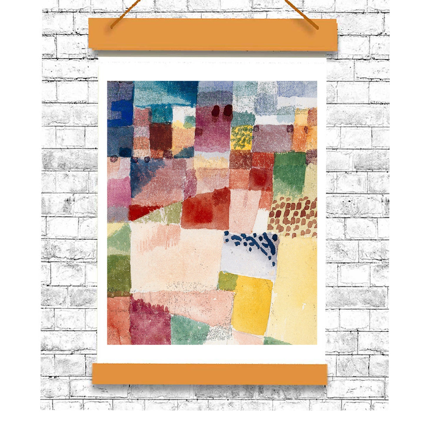 Motif from Hammamet (1914) by Paul Klee - Buy Print Only or Mounted with Choice of Accent Color