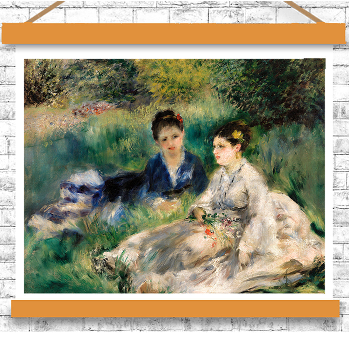 On the Grass by Pierre Renoir - Buy Print Only or Mounted with Choice of Accent Color