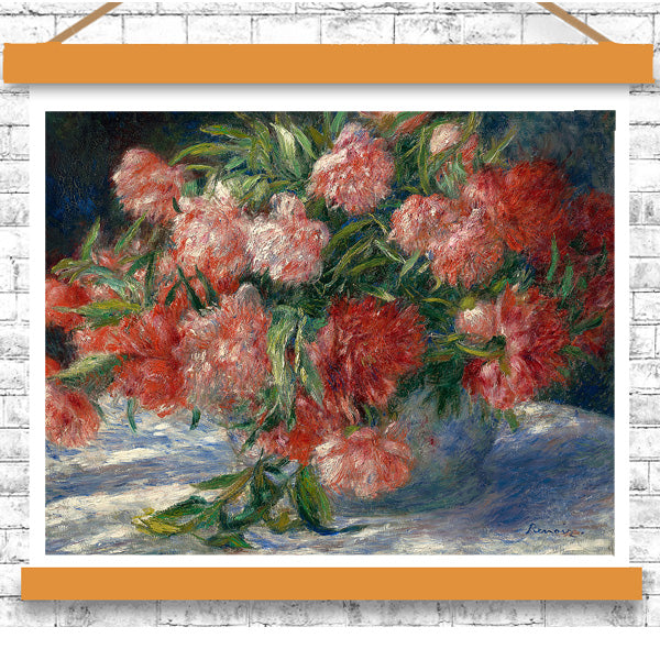 Peonies (c. 1880) by Pierre Renoir - Buy Print Only or Mounted with Choice of Accent Color