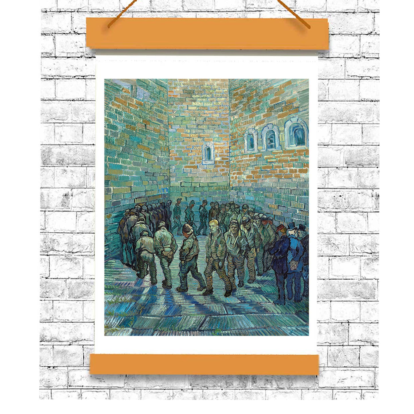 Prisoners Exercising (1890) by Vincent Van Gogh - Buy Print Only or Mounted with Choice of Accent Color