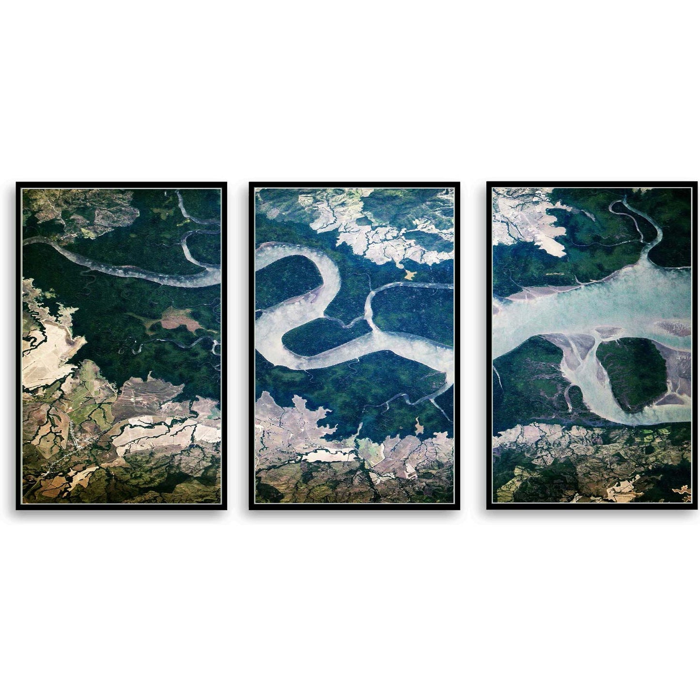 Space Eye View of Meandering River | Choose Style | Size & Trim Color
