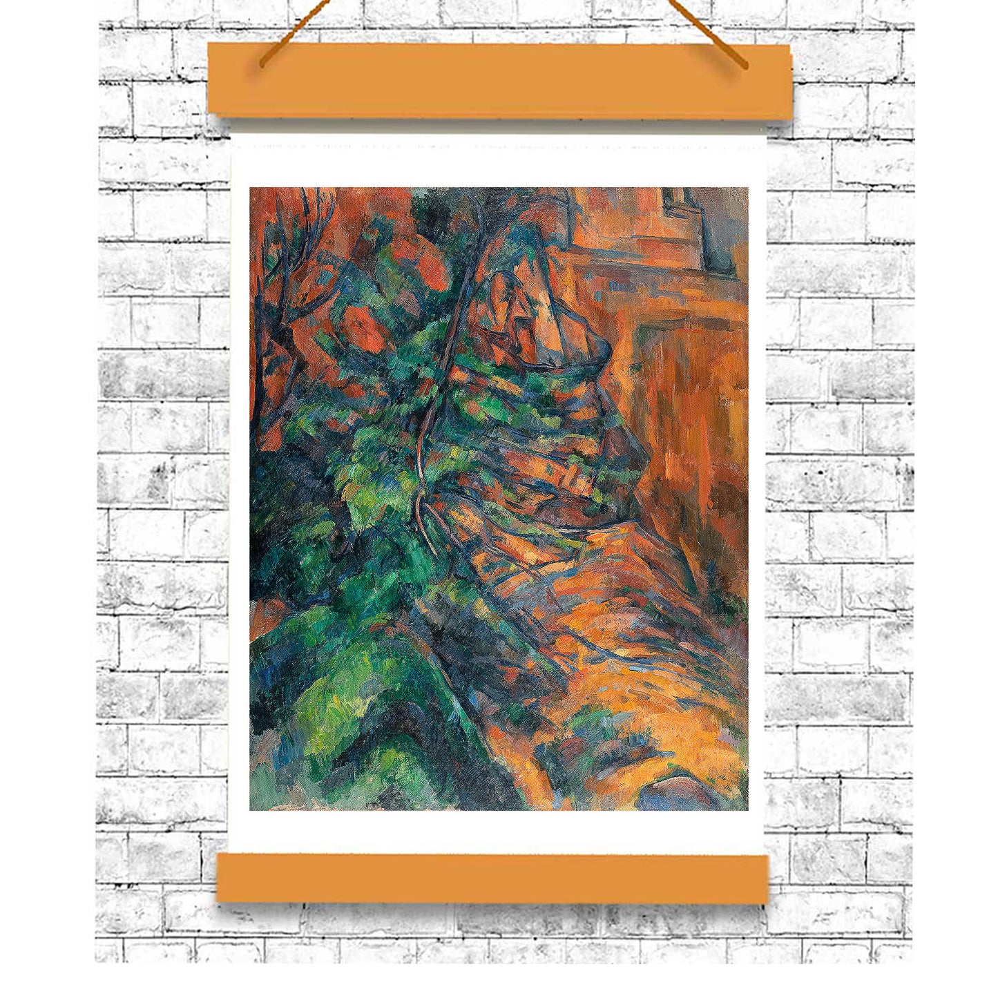 Rocks and branches (1895–1904) by Paul Cezanne - Buy Print Only or Mounted with Choice of Accent Color