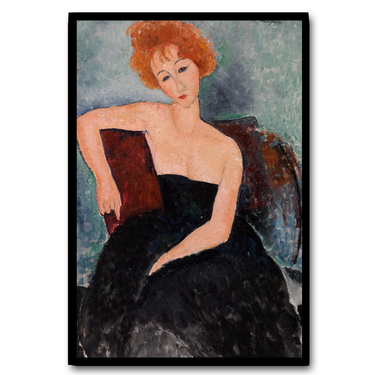 Red Headed Girl in Evening Dress by Amedeo Modiglian