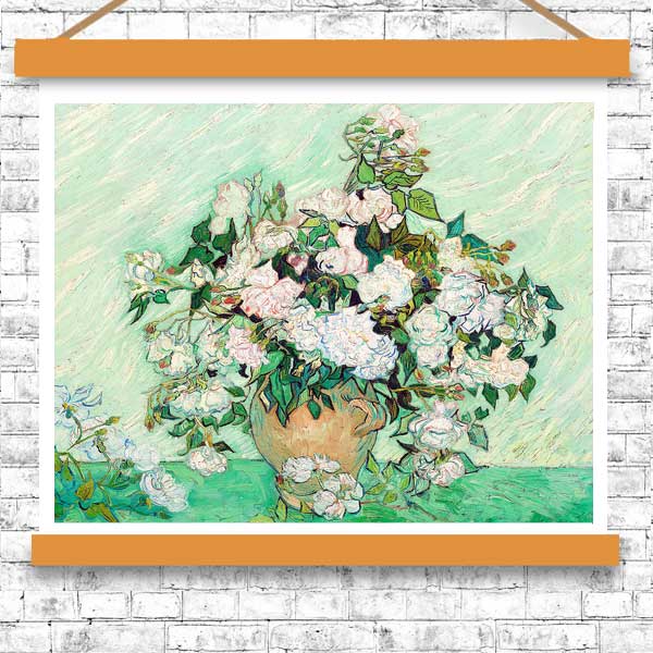Roses (1890) by Vincent van Gogh - Buy Print Only or Mounted with Choice of Accent Color