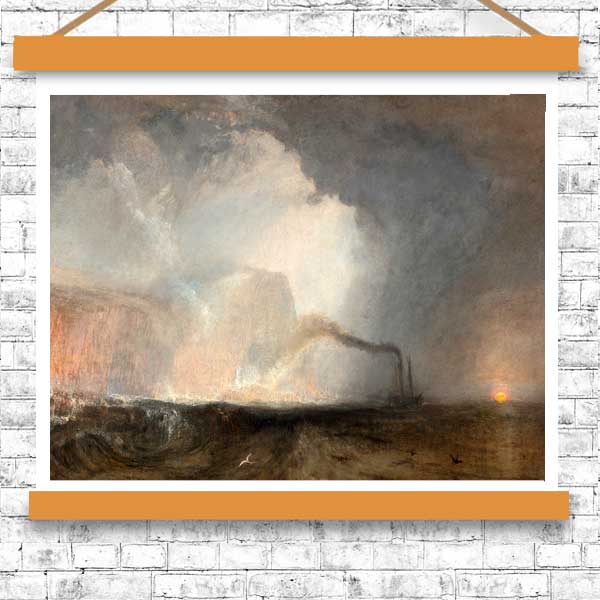 Staffa, Fingal's Cave 1832 by J.M.W. Turner - Buy Print Only or Mounted with Choice of Accent Color