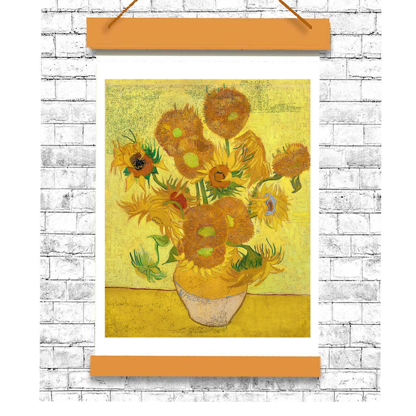 Sunflowers (1888) by Vincent Van Gogh - Buy Print Only or Mounted with Choice of Accent Color
