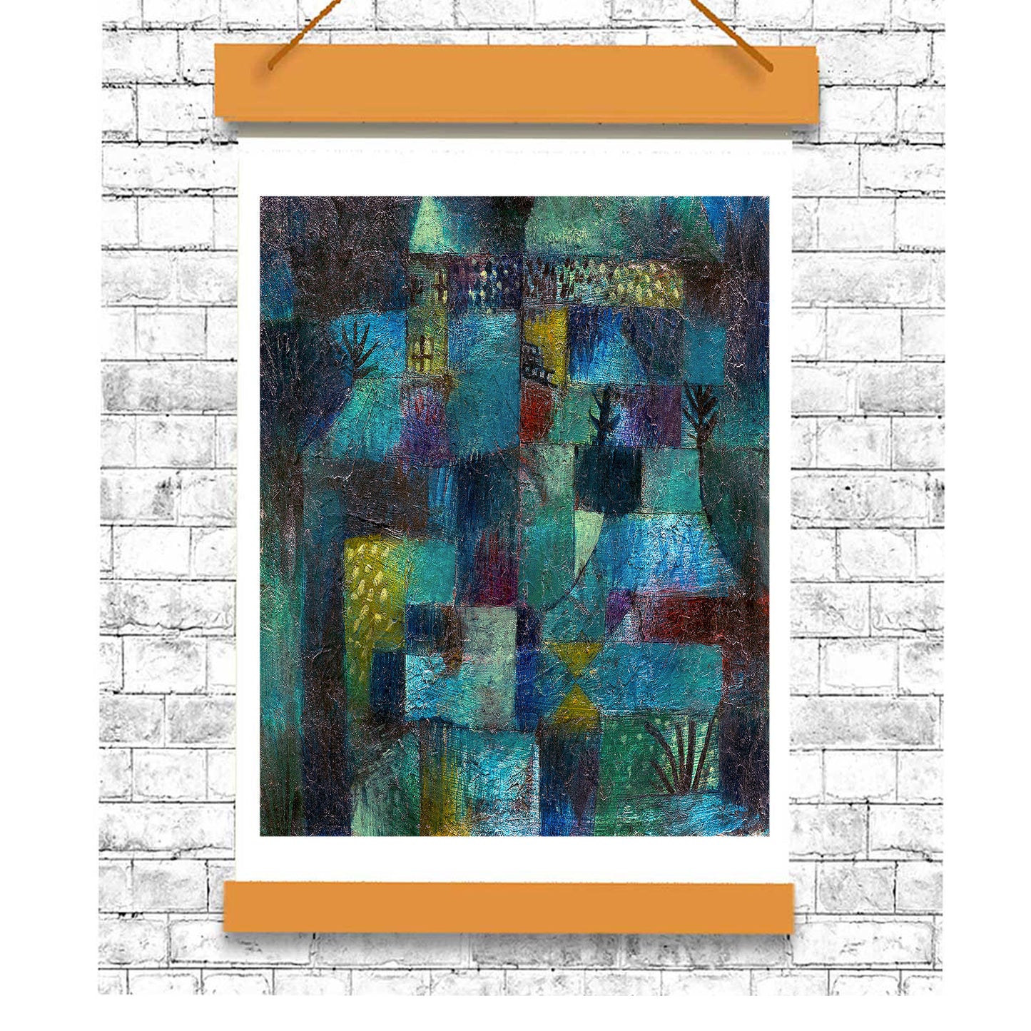 Terraced garden (1920) by Paul Klee - Buy Print Only or Mounted with Choice of Accent Color