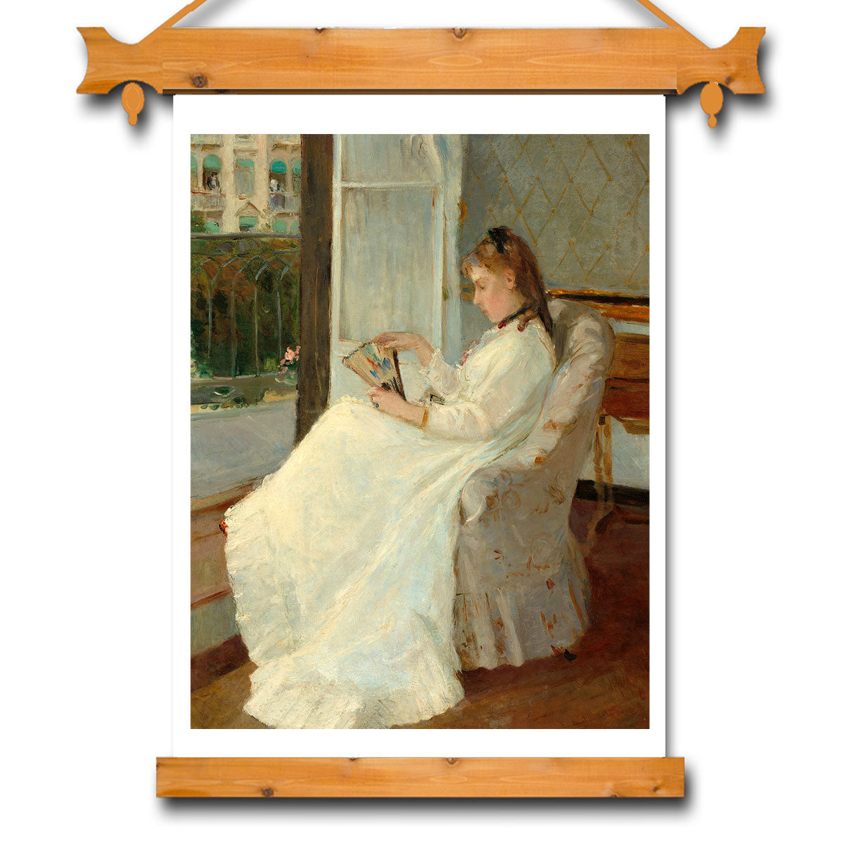 The Artist's Sister at a Window (1869) by Berthe Morisot - Buy Print Only or Mounted with Choice of Accent Color