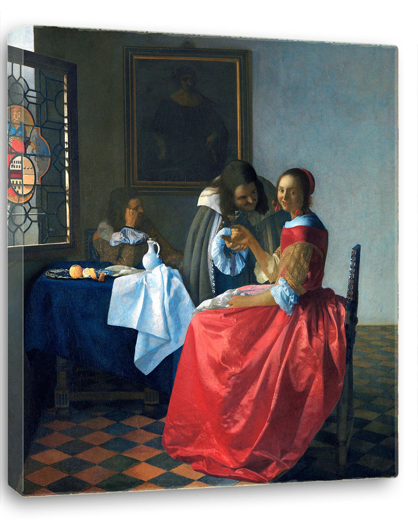 The Girl with a Wineglass by Johannes Vermeer