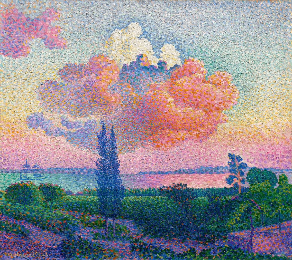 The Pink Cloud (1896) painting in high resolution by Henri-Edmond Cross