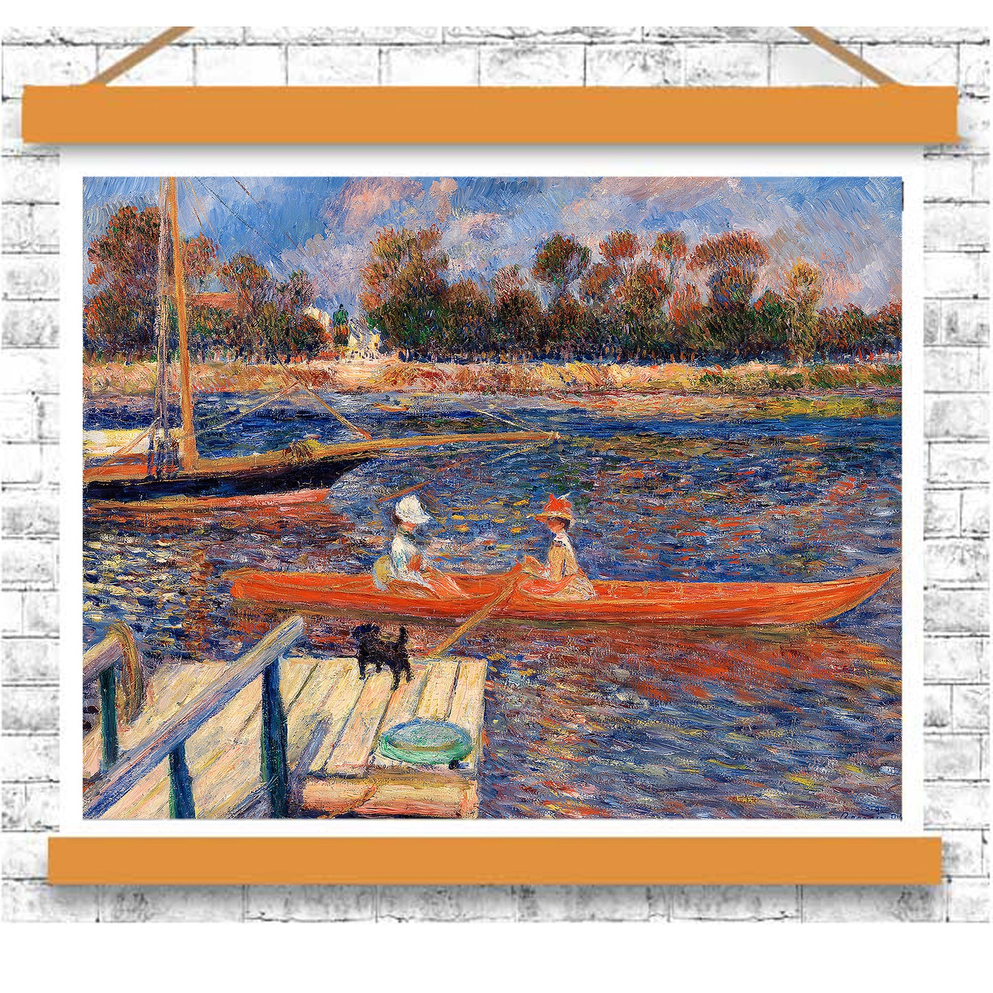 The Seine at Argenteuil by Pierre Renoir - Buy Print Only or Mounted with Choice of Accent Color