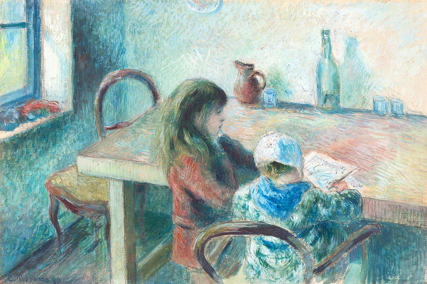 The Children (1880) Camille Pissarro - Buy Framed, Tapestry Hung, Border Wrapped, or Print Only, with Color Choice