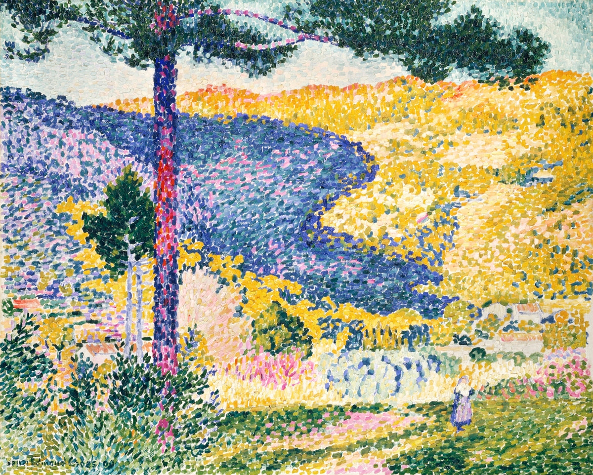 Valley with Fir; Shade on the Mountain (1909) by Henri-Edmond Cross