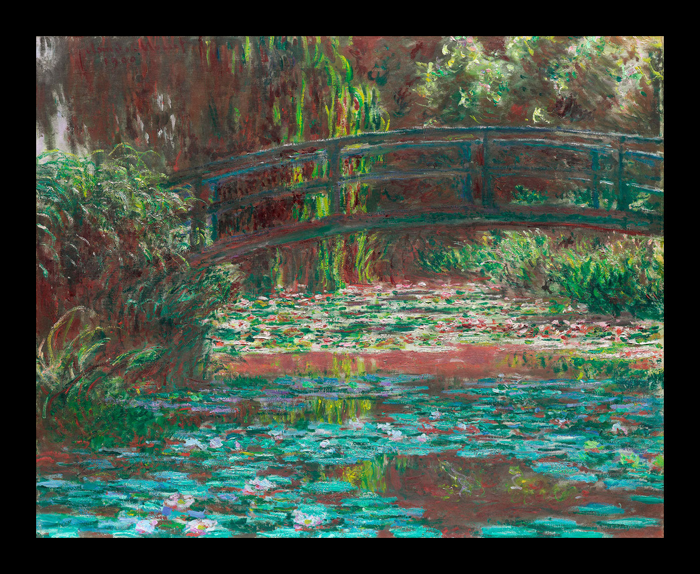 Water Lily Pond (1900) by Claude Monet - Buy Print Only or Mounted with Choice of Accent Color