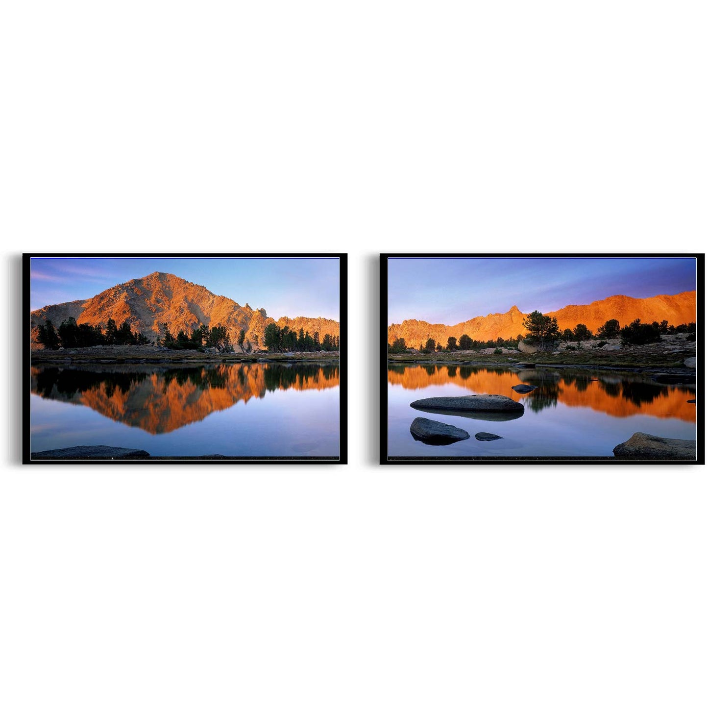 White Cloud peaks reflect into a small lake on the Windy Devil Pass | Choose Style | Size & Trim Color