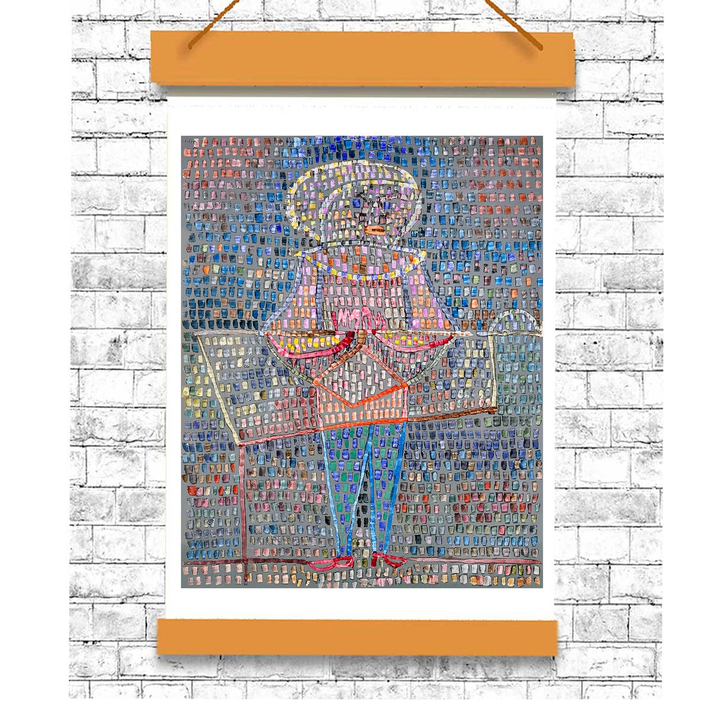 Boy in Fancy Dress (1931) by Paul Klee - Buy Print Only or Mounted with Choice of Accent Color