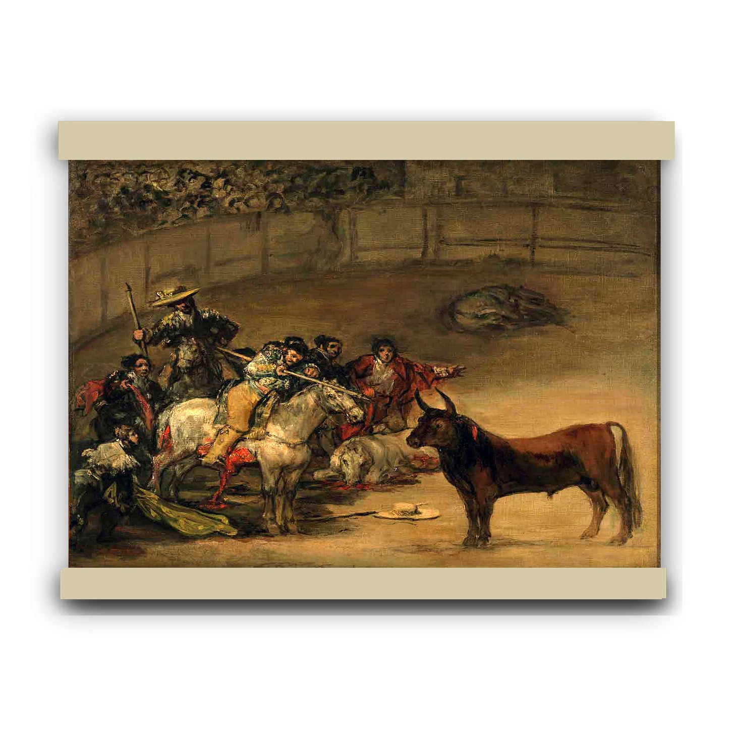 Bullfight by Francisco de Goya 1824 | Hanging Canvas Art | Choice of Board Colors