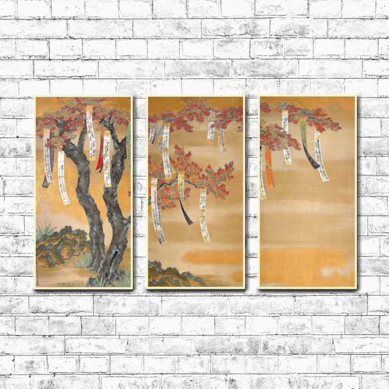 Japanese Autumn Maple of Poem Slips
