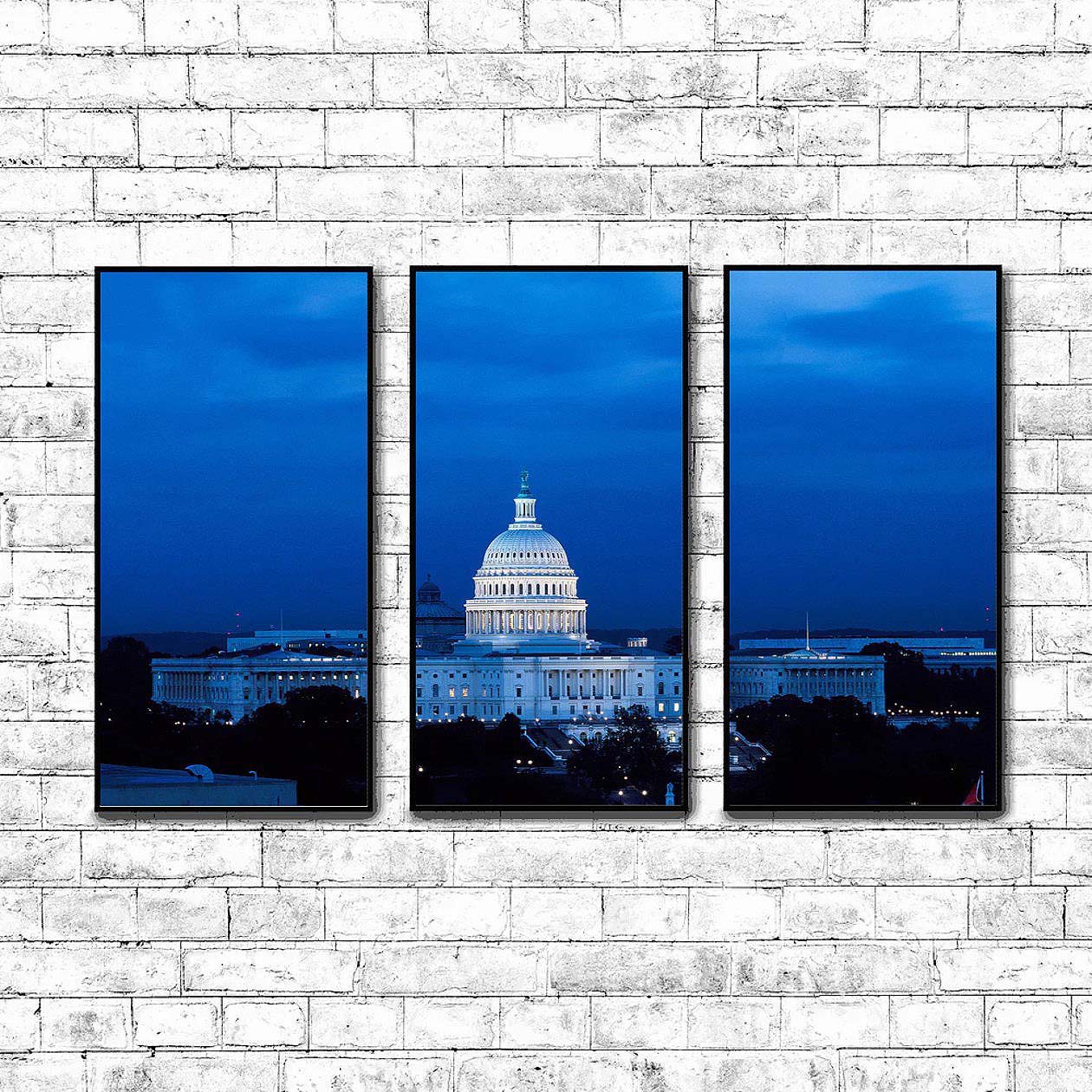 Capitol Hill at night