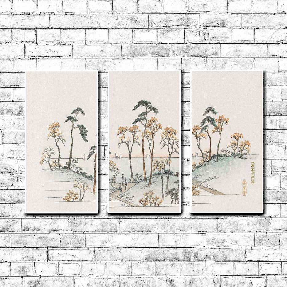 Kaianji Temple (1837-1844), vintage Japanese illustration by Utagawa Hiroshige