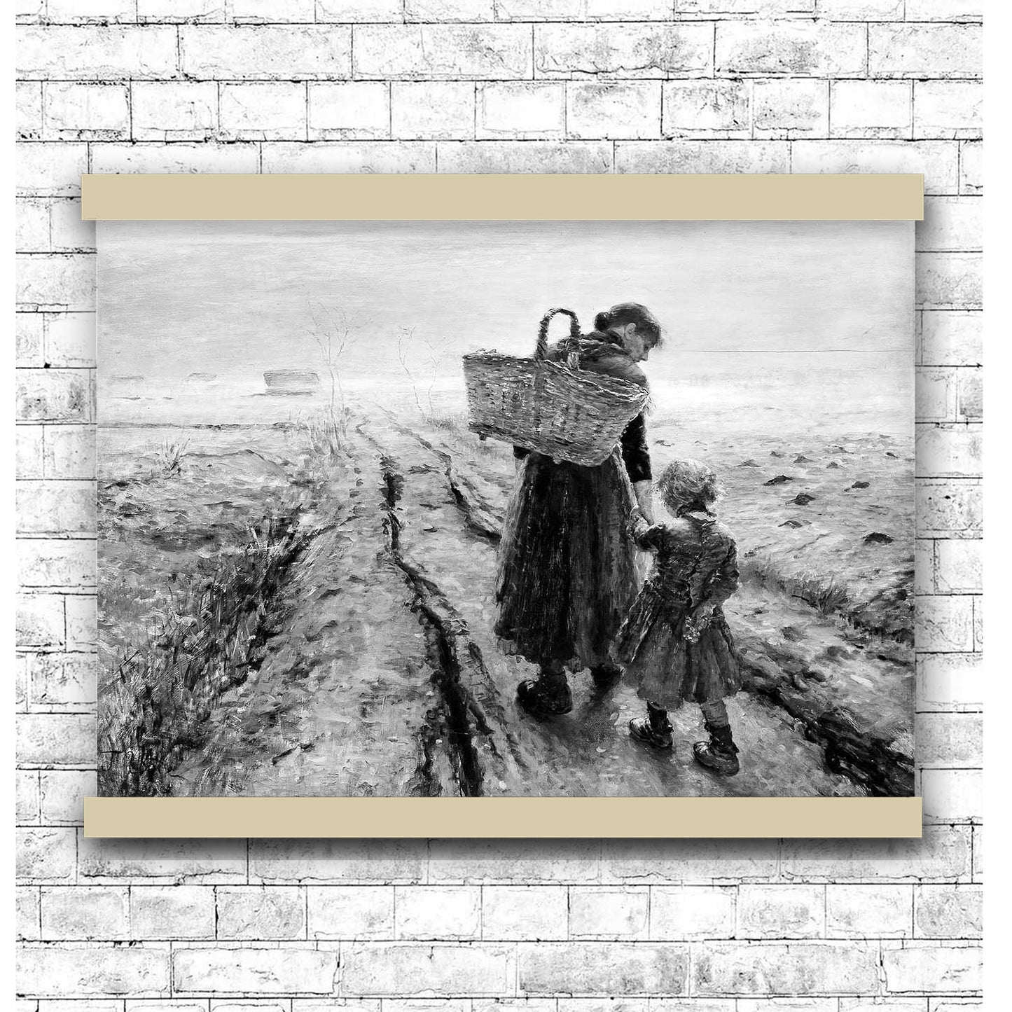 Going Home by Fritz von Uhde 1889 | Hanging Canvas Art | Choice of Board Colors