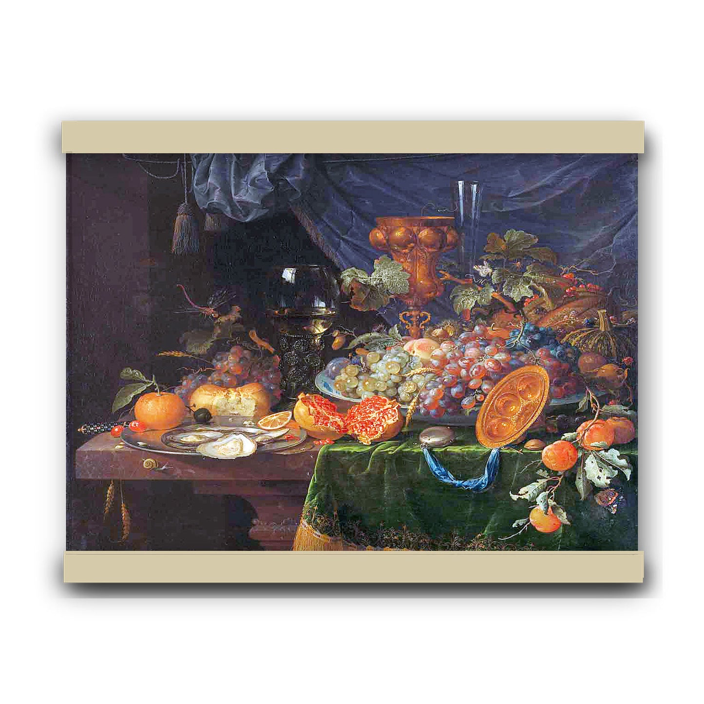 Fruit and Oysters by Camille Pissarro 1872 | Hanging Canvas Art | Choice of Board Colors
