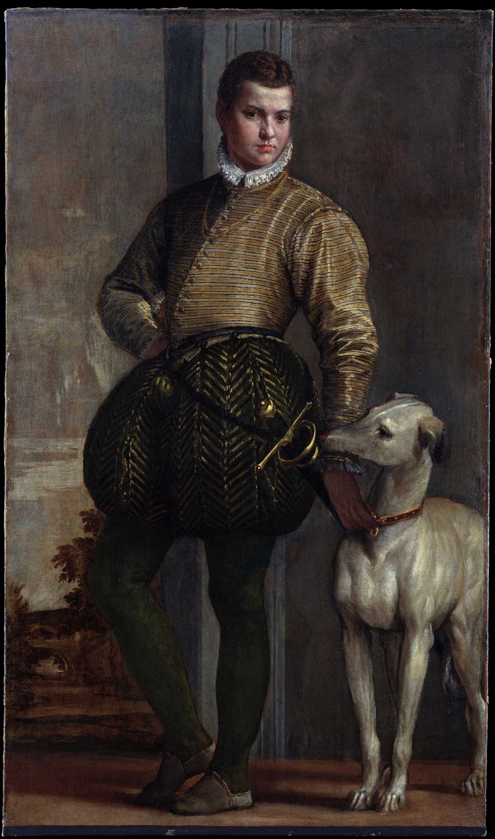 Boy with a Greyhound by Paolo Veronese 1570