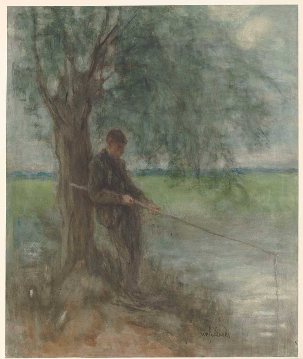 Man Fishing by Jozef Israëls 1834