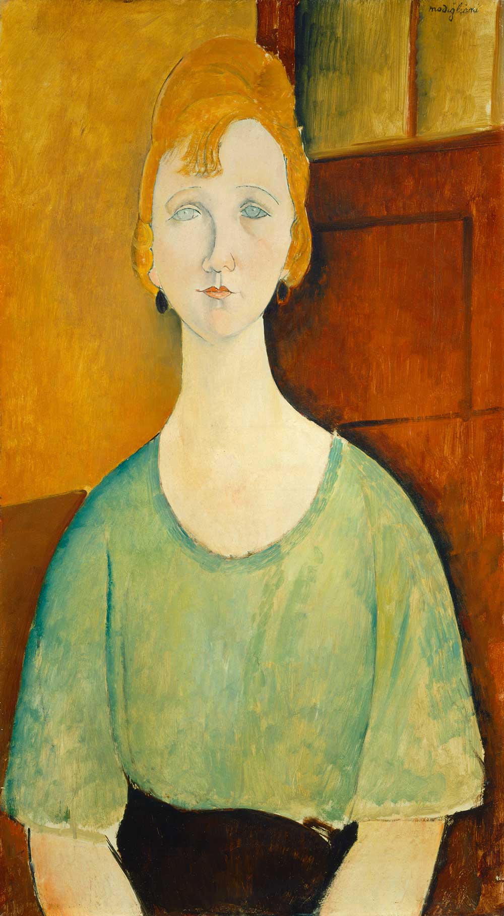 Girl in a Green Blouse by Amedeo Modigliani 1917