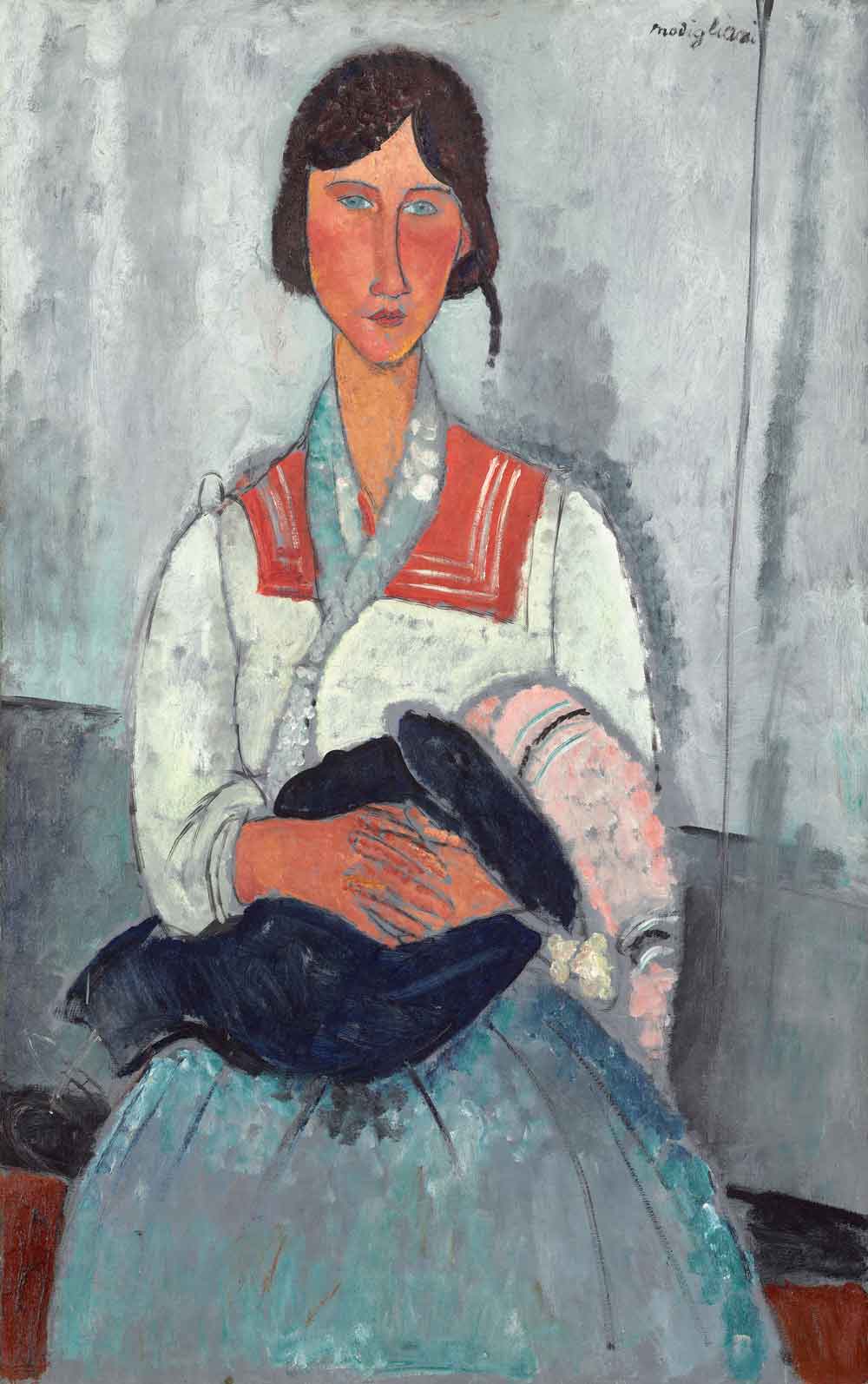 Gypsy Woman with Baby by Amedeo Modigliani 1919