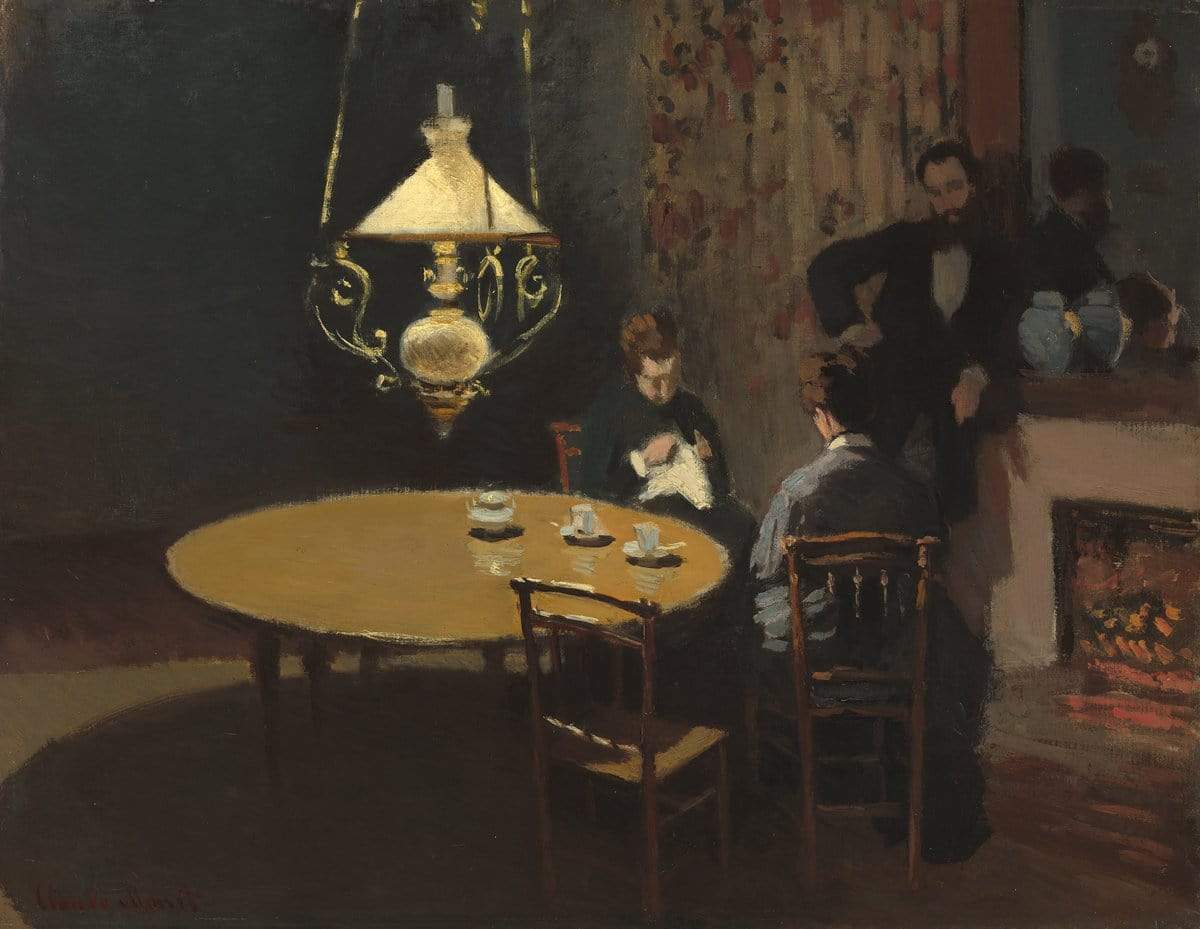 Interior, after Dinner by Claude Monet 1869