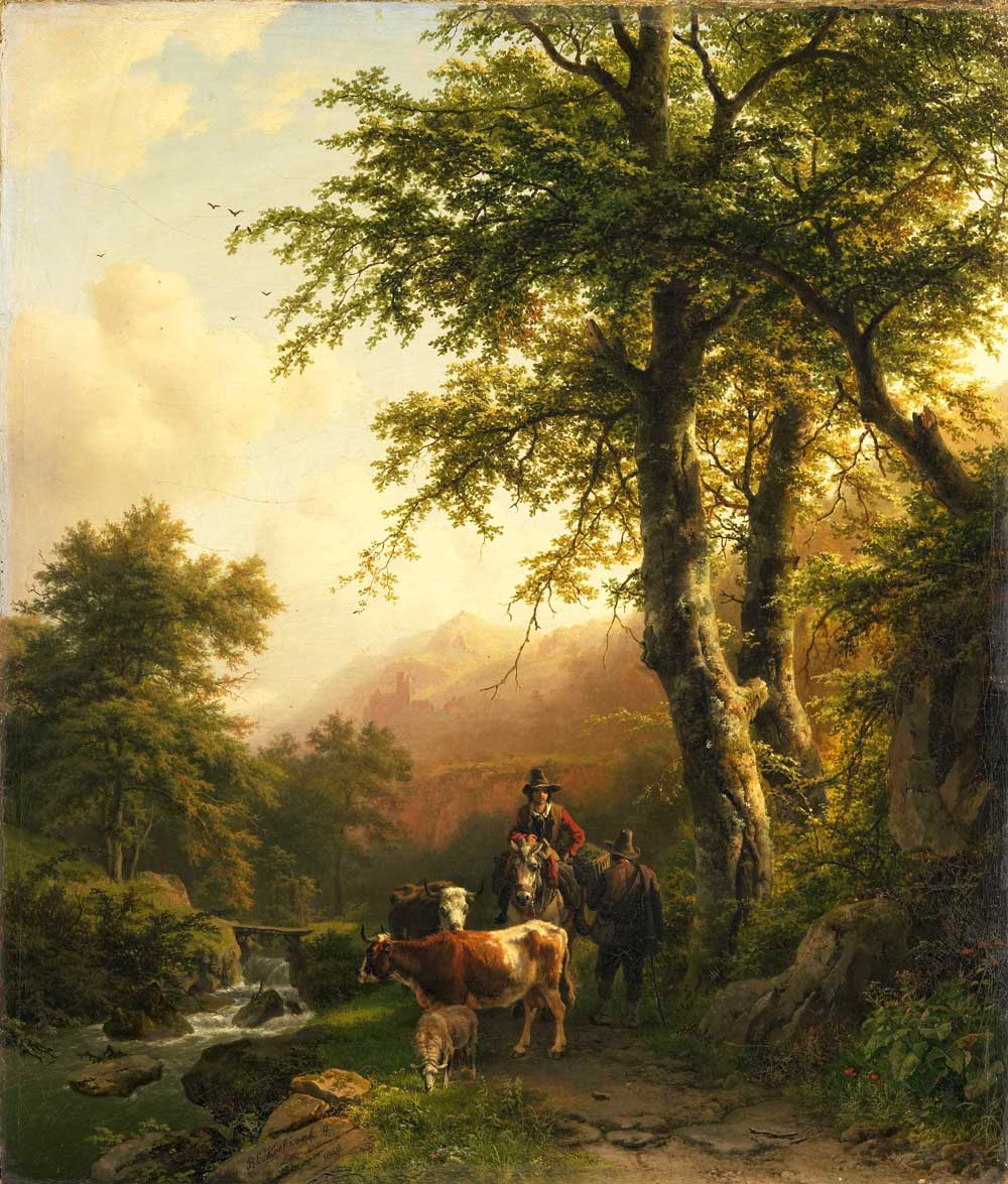 Italian Landscape, Barend Cornelis Koekkoek