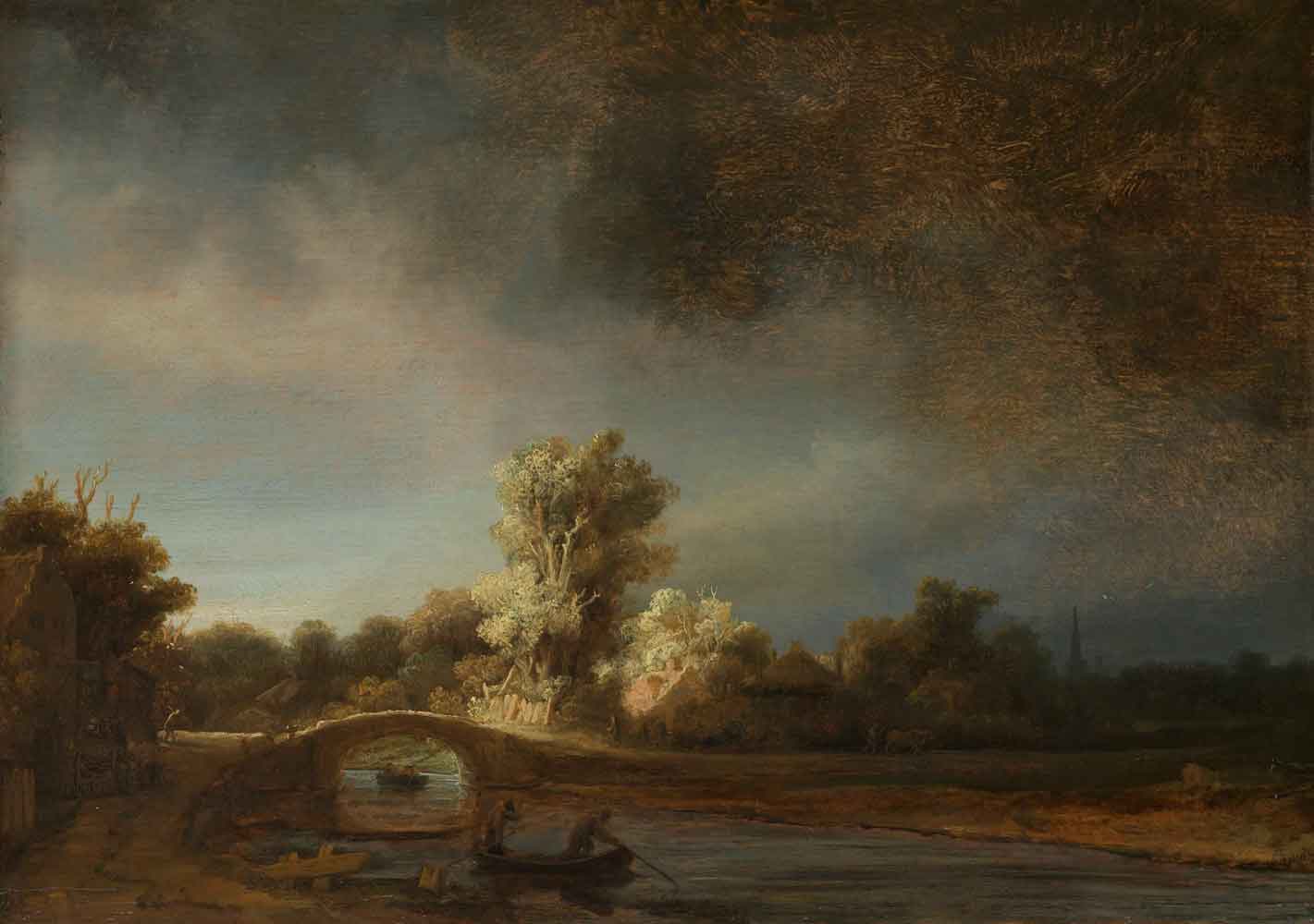 Landscape with a Stone Bridge by Rembrandt van Rijn 1638