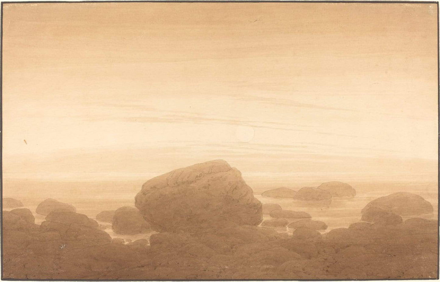 Moonrise on an Empty Shore by Caspar Friedrich 1839
